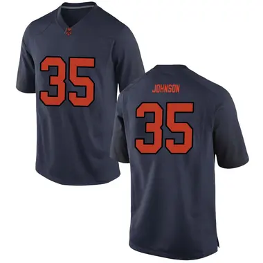 Navy Nakei Johnson Men's Syracuse Orange Football College Jersey - Replica